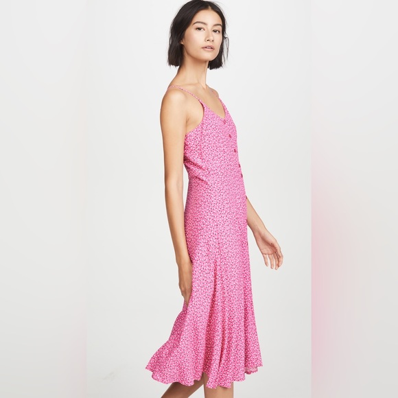 ROLLA'S Midsummer Mini Tulip Midi Dress Hot Pink XS - Picture 5 of 8